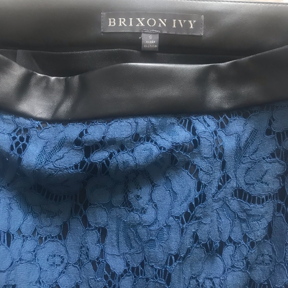 Like new black and blue lace skirt